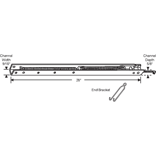 28in Channel Balance 62-504 Attached hwB-C212-T5/8B-2740