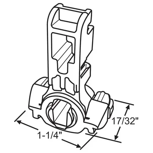 T-Lock Tilt Shoe molded Spring Stamped Pivot 1.344 Extension Black Puck closed Cam