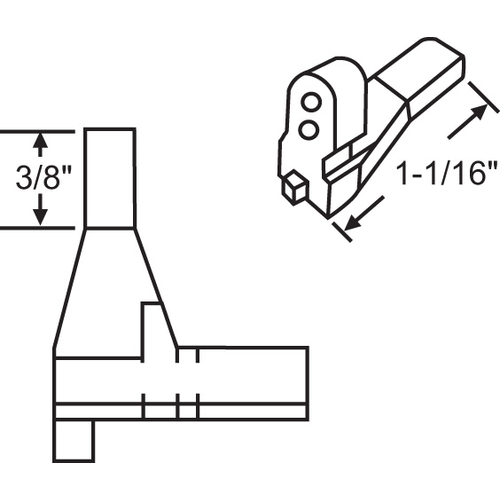 Locking Cam right Hand Short Stud