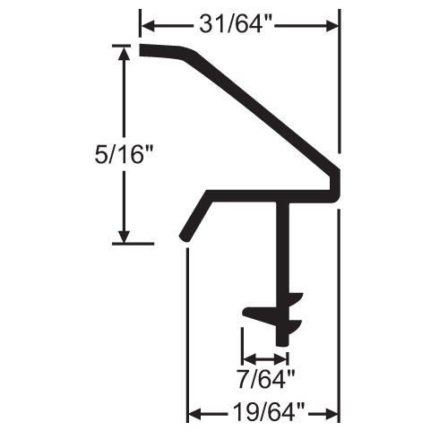 8 Foot Bronze Leaf Weatherseal for Wood Casement Sash - 96" Stock Length - pack of 15