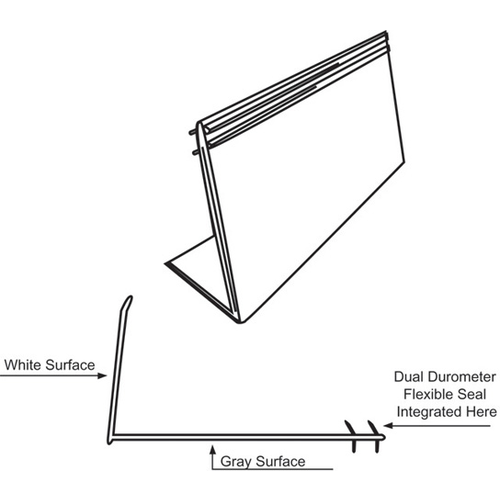 Vinyl Glazing Bead White - 6' Stock Length