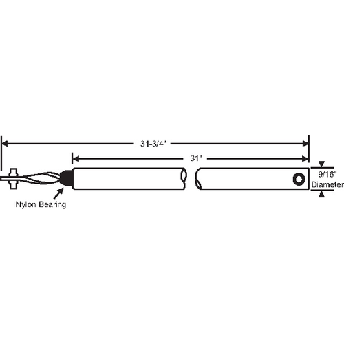 31in Hd Laser Weld Black bearing 5/8in Tube Balance ej 31 Hnbm