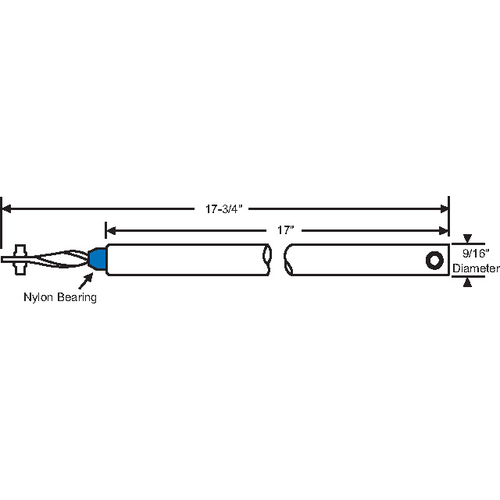 17in Spiral Window Balance blue Bearing hwB-CP-5/8S-17"-BL-5