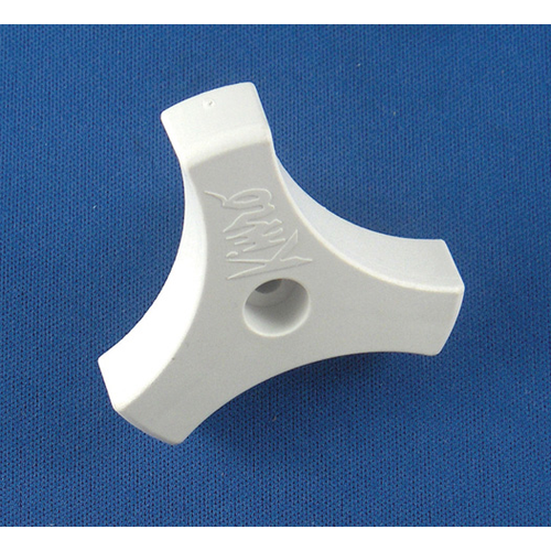 Rv Window Knob Handle White short Shank 9/16in Carded 2-1/8in Outside Dia. Plastic