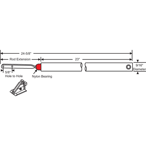 Spiral Balance Standard Rod with 72-501a Attd