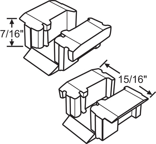 Brixwell 74-609 Sash Clip Pair hwp126 Keller