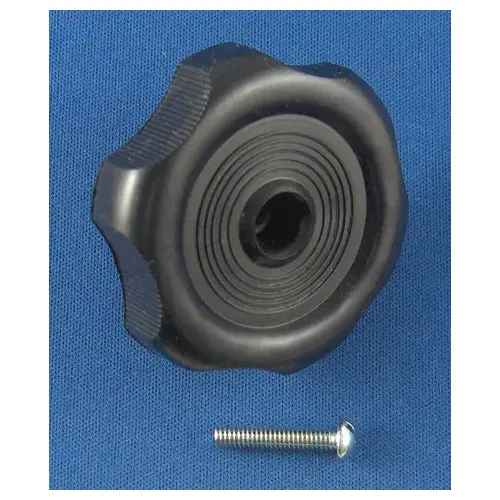 Knob Handle Black Plastic 2-1/4in Outer Dia 7/8in Shaft