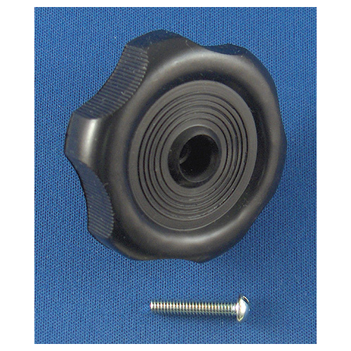 Knob Handle Black Plastic with Long Shank bulk Packaging