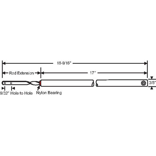 17in Spiral Balance extended Rod