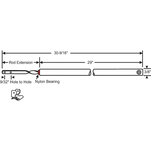 29in Spiral Balance extended Rod With 75-500a red Bearing