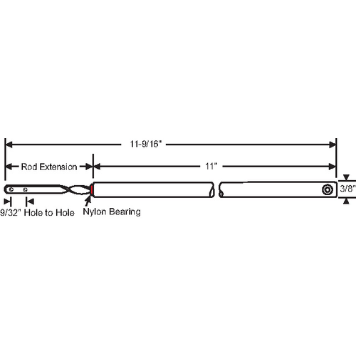 11in Spiral Balance standard Rod Red Bearing