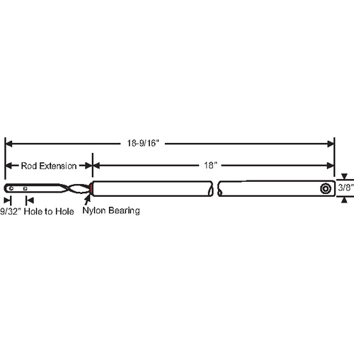 18in Spiral Balance standard Rod Red Bearing