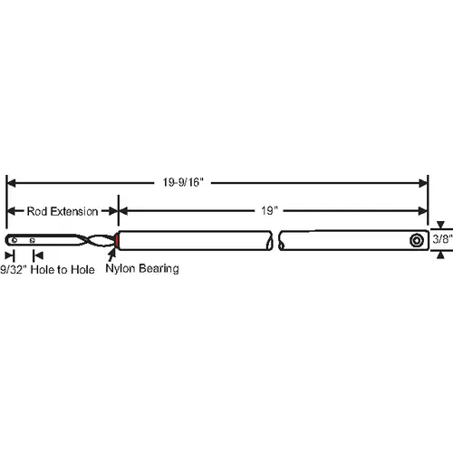 19in Spiral Balance standard Rod Red Bearing