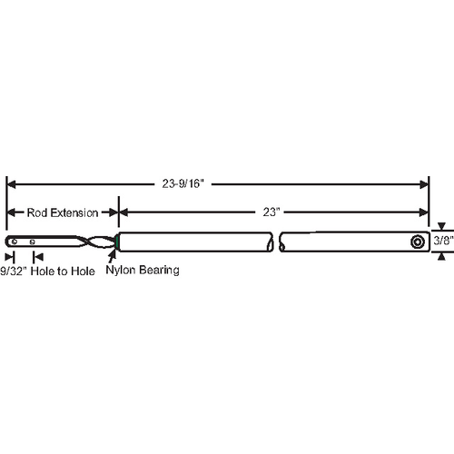 23in Spiral Balance standard Rod Green Bearing