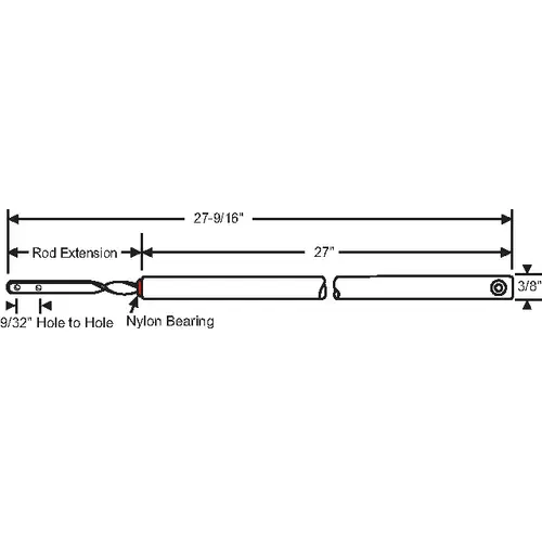 27in Spiral Balance standard Rod Red Bearing