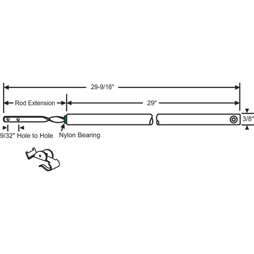 29in Spiral Balance 75-502a standard Rod With 75-502 Att.