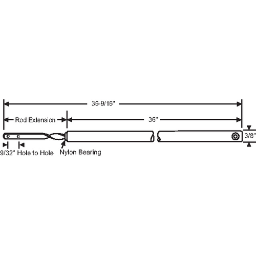 36in Spiral Balance standard Rod White Bearing