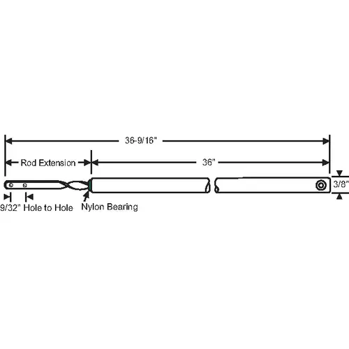 36in Spiral Balance standard Rod Geen Bearing