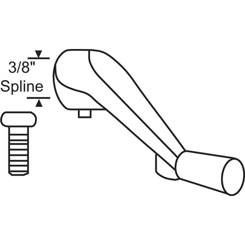 Crank Handle Stone 3/8in Spline