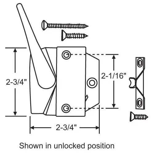 Casement Sash Lock And Keeper stone