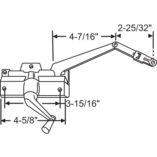 Split Arm Casement Operator stone Handle Sold Separately