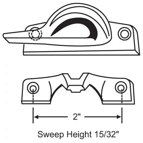 Sash Lock With Keeper plastic includes Screws Stone