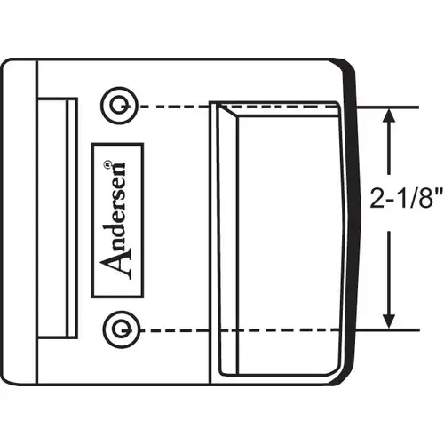 Patio Screen Door Handle white Inside