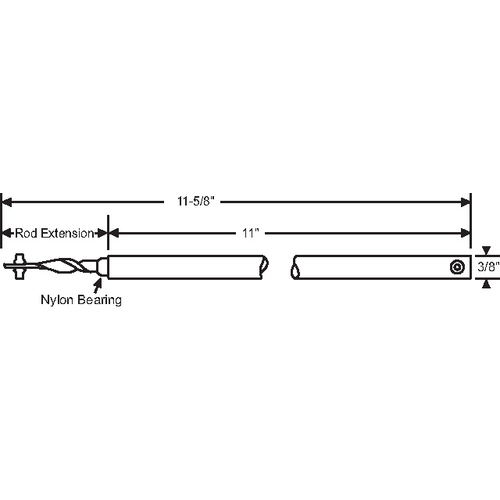 11in Spiral Window Balance White Bearing Standard Rod hwB-CP-3/8S-11"-WH-5 - pack of 2