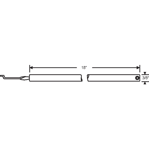 18in Plastic Tube Balance Grey hwB-VE-3/8S-18"-VG-B