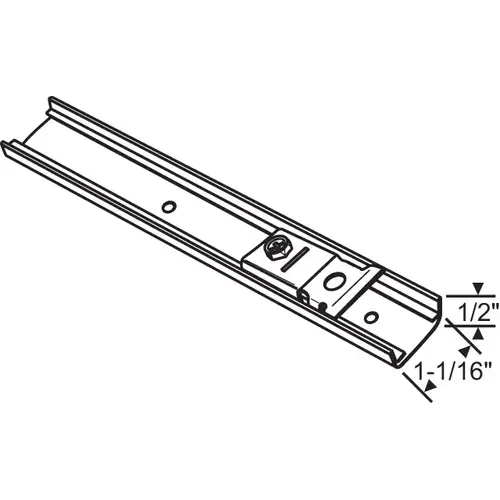 Brixwell 8-205-6 Bifold Door Track 6ft White Steel