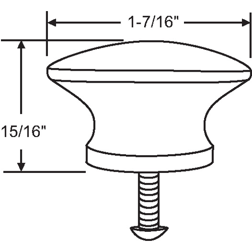 Door Pull 1-3/4in Unfinished Wood - pack of 5