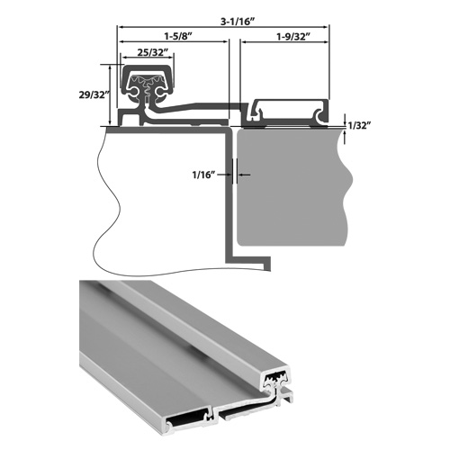 Full Surface Continuous Hinge bronze 83in