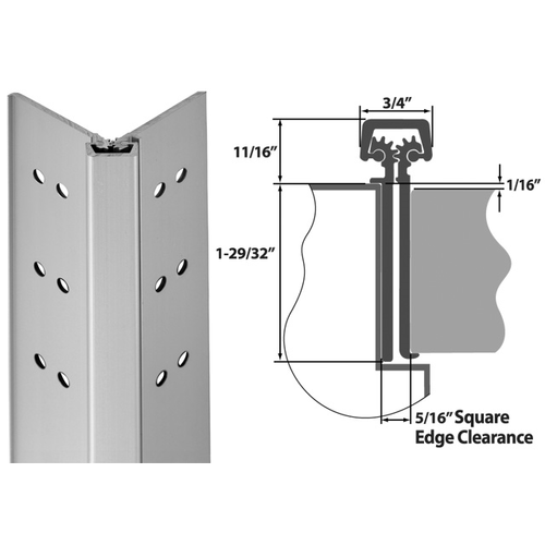 Full Mortise Continuous Hinge flush Bronze