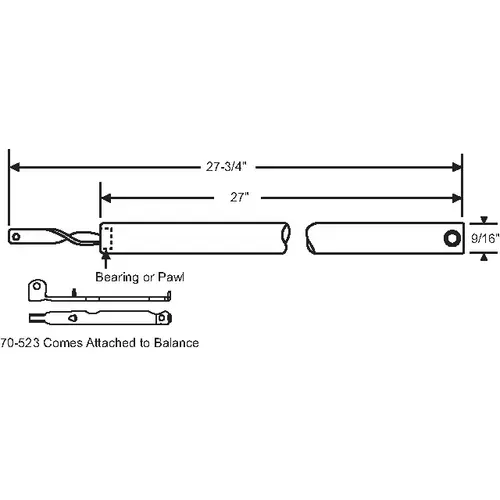 5/8in Plastic Tube Balance with 70-523 Attached