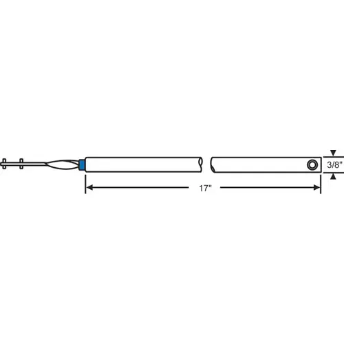 17in Tilt Tube Balance 3/8in Blue Bearing hwB-TP-T3/8S-17"-BL-