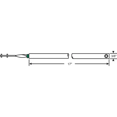 17in Tilt Tube Balance 3/8in Green Bearing