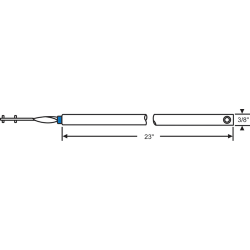 23in Tilt Tube Balance 3/8in Blue Bearing hwB-TP-T3/8S-23"-BL-