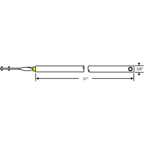 31in Tilt Tube Balance 3/8in Yellow Bearing hwB-TP-T3/8S-31"-YL-