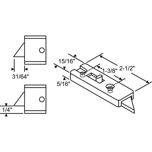 Black Slide Tilt Latch With Springs hwp831 Bl