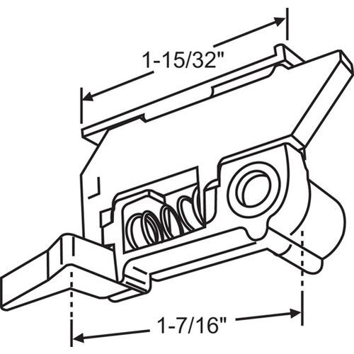 Black Slide Tilt Latch Set right And Left Hand