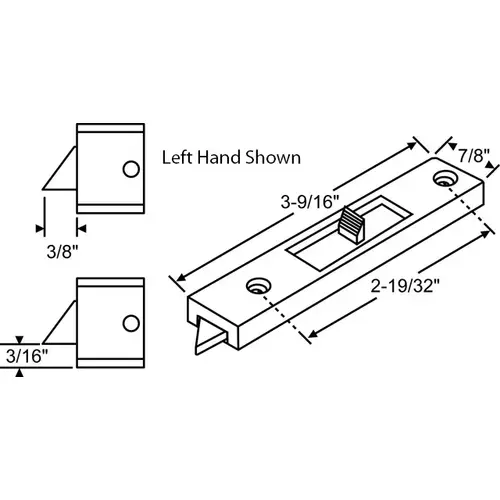 Black Tilt Latch Assembly