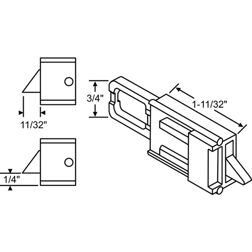 Black Slide Tilt Latch Set slides Onto Extrusion betterbilt 560 Series