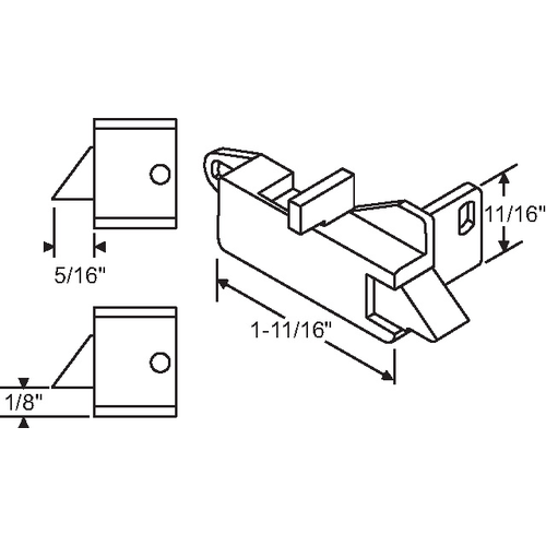 Black Slide Tilt Latch Set sold In Sets Only hwp803