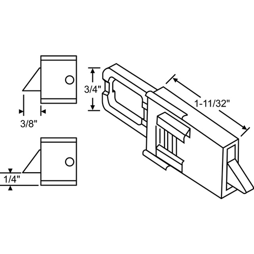 Black Slide Tilt Latch Set slides Onto Extrusion