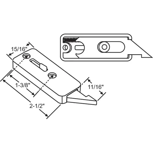 White Slide Tilt Latch