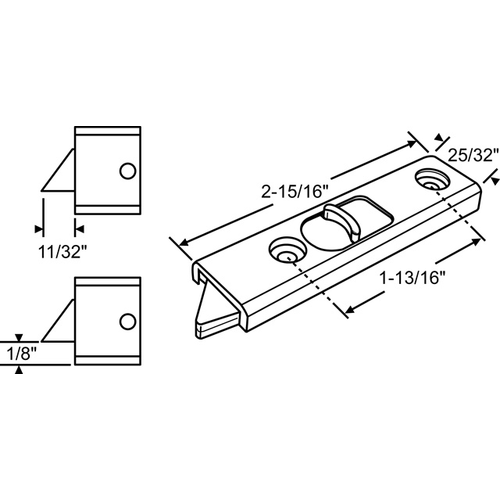 white Left Hand Tilt Latch