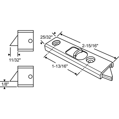 white Right Hand Tilt Latch