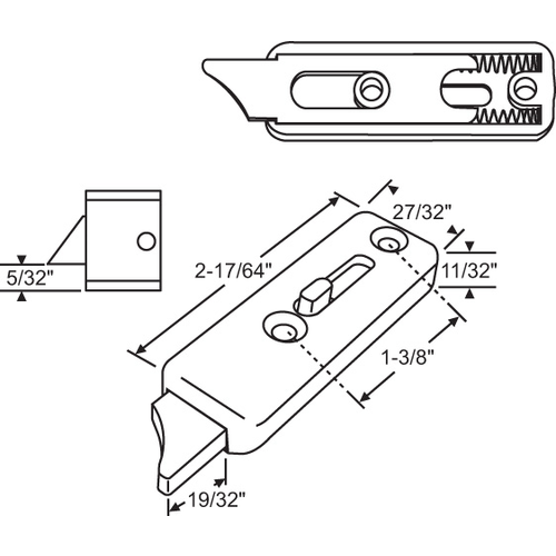 White Tilt Latch Assembly