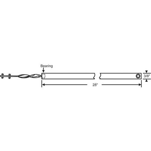 28in 3/8 Tilt Balance White white Bearing two 1/4in Pins