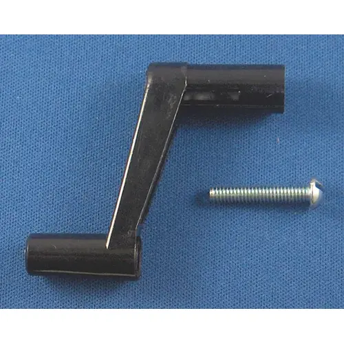 Crank Handle 1in Black Plastic 1 Per Card With Screw